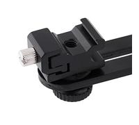 CHICIRIS Soporte de Paraguas de Flash Doble para Fotografía y Vídeo Ajuste de 180° Aplicable a la Mayoría de Flash para Trípode con Soporte para Luz