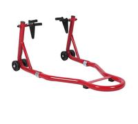 CHICIRIS Soporte para Motocicleta, Capacidad de 600 Libras, Soporte de Elevación de Ruedas de Acero con Recubrimiento en Polvo Rojo con Diseño Ajustable para la Mayoría de las