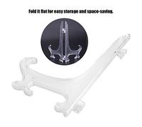 CHICIRIS Soportes para Platos, Estante de Exhibición de Platos de Plástico Transparente Plegable para Marcos de Cuadros de Porcelana, 10 Uds. (17,5 cm)