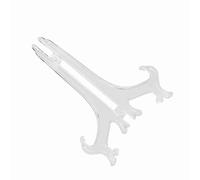 CHICIRIS Soportes para Platos, Estante de Exhibición de Platos de Plástico Transparente Plegable para Marcos de Cuadros de Porcelana, 10 Uds. (20 centímetros)