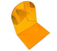 CHICIRIS Sujetalibros de Acrílico, Extremos de Libros Decorativos Transparentes Resistentes para Uso en Oficina y Estudiantes, Diseño Antideslizante en Forma de L, 2 Unidades (Orange)