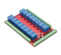 CHICIRIS Tablero de relé de 16 Canales Tipo Aislado Módulo de relé Genuino AC/DC 10A para Entusiastas del Bricolaje Electrónico (DC12V)