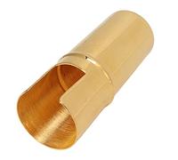 CHICIRIS Tapa Protectora para Boquilla de Saxofón Tapa para Boquilla de Saxofón de Metal Acabado Dorado Cubierta Ligera y Compacta para Clarinete Protección de y Fácil Transporte (Soprano)
