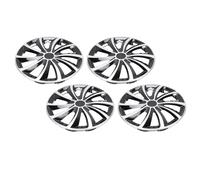 CHICIRIS Tapacubos Tapacubos de ABS Universales de 16 Pulgadas con Protección contra Rayones Diseño de Fijación para la Mayoría de los Automóviles, Camiones, SUV con Ruedas de Acero (Plata Negro)