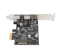 CHICIRIS Tarjeta de Expansión PCIE de Doble Puerto, 2 Puertos Independientes Hot Swap Plug and Play, Chip de Control Principal de Alto Rendimiento con Interfaz de Alimentación, para