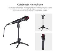 CHICIRIS Tarjeta de Sonido en Vivo SK300, Mezclador de con Múltiples Efectos de Sonido, Batería Recargable de 1200 MAh, Soporte de Micrófono Dual para Transmisión en Vivo, Karaoke, 9,3 X 6,1 X 1,2