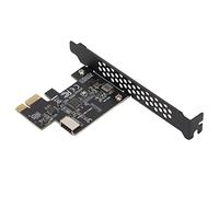 CHICIRIS Tarjeta USB PCIe, Tarjeta de Expansión USB Doble Proteger la Velocidad de Transmisión Rápida PCI E Al Tipo de Elevadora USB3.2 Capacitores de Cerámica de la Elevadora PCI (Black)