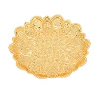 CHICIRIS Tazón de Frutas en Forma de Floral de Oro Retro, Bandeja de Merienda de Material de Metal para Pasteles y Dulces, Excelentes Regalos Navideños para Amigos