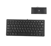 CHICIRIS Teclado 78 Tecla Silencio Ultra Thin Thire Wired Mini USB Interface Desktop Computer Teclado de lenguaje pequeño (ruso)