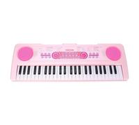 CHICIRIS Teclado de Piano para Niños de 49 Teclas Piano Electrónico para Niños de Plástico con 100 Tonos Grabación de 100 Ritmos Almohadilla de Batería LED y Micrófono para Que Aprenden en Casa