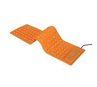 CHICIRIS Teclado de Silicona Plegable 108 Botones Circuito Silencioso para Trabajar Desde Casa Teclado Plegable (Orange)