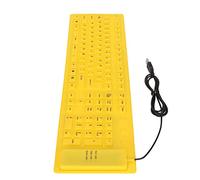 CHICIRIS Teclado de Silicona Plegable 108 Botones Circuito Silencioso para Trabajar Desde Casa Teclado Plegable (Yellow)