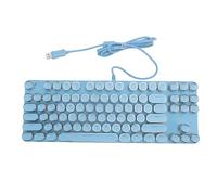 CHICIRIS Teclado para Juegos de 87 Teclas, Sombrero Redondo Retroiluminado RGB, Teclado Mecánico con Interruptor Azul USB con Teclas Inyectadas de 2 Colores y Diseño Resistente a (Blue)