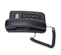 CHICIRIS Teléfono de Pared con Cable con Identificador de Llamadas Semi Manos Libres para Entornos Empresariales y Domésticos 19 Cm por 12 Cm por 7,2 en Negro (Black)