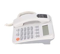 CHICIRIS Teléfono Fijo con Orificio Fijo, Alfombrilla Antideslizante, Identificador de Llamadas, Teléfono sin Batería, Semi Manos Libres, Hotel, Oficina, Uso Doméstico (White)