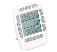 CHICIRIS Temporizador, Reloj de Cuenta Regresiva de Triple Pantalla ABS con Pantalla LCD, Cuenta Regresiva 99H 59M, Respaldo Magnético y Soporte de Mesa para Uso en Cocina, Gimnasio, Aula y Oficina