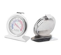 CHICIRIS Termómetro de Congelador de Acero Inoxidable, Indicador de Temperatura de Refrigerador de Esfera Grande con Grados Celsius y Fahrenheit, para Congelador de Refrigerador