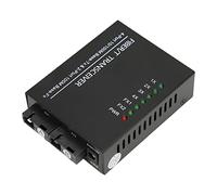 CHICIRIS Transceptor de Fibra, Transceptor óptico de Puerto RJ45 de 100-240V Plug and Play de Modo único de Fibra única para el Hogar (Enchufe de la UE)
