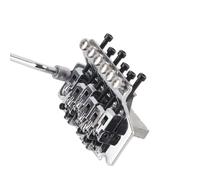 CHICIRIS Tremolo Bridge Guitar Guitar Tremolo Bridge Stabilizer Rocking System para Guitarra Eléctrica con Función de Bloqueo Material Premium Rendimiento Confiable Fácil (SILVER)