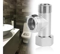 CHICIRIS Válvula Desviadora de Inodoro, Válvula de Descarga, Conector de 3 Vías, Adaptador de 2 Uds para Rociador de Baño EU3/8