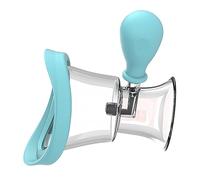 CHICIRIS Vaso Lavaojos de Silicona, Limpiador Manual Ergonómico a Presión de Aire para Usuarios de Lentes Lavaojos, PC Transparente y Silicona (BLUE)