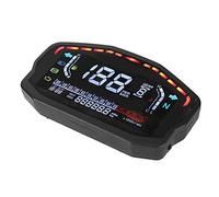 CHICIRIS Velocímetro Digital LCD LED Tacómetro de Motocicleta Medidor ABS 0 a 199 Kmh 0 a 14000 Rpm Medidor de Cuentakilómetros para Conductores de Reacondicionamiento de Motocicletas