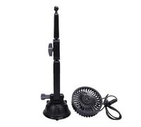 CHICIRIS Ventilador de Automóviles USB, Ventilador de Succión de 360 ° Tecnología Silenciosa Ajustable de 3 Velocidades con Taza de Succión para Camiones de (Sección extendida)