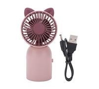 CHICIRIS Ventilador Portátil, Linda Apariencia de Gato USB Carga de ABS Durable, Mini Portable Ventilador Portable Un Interruptor de Llave Base Estable, para Niños Desktop de Viaje de