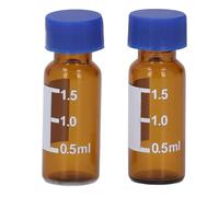 CHICIRIS Vial de Muestreador Automático de Laboratorio, Vial de Muestra de 2 Ml con Tapa en Espiral y Etiqueta Grabable, Vidrio Transparente con Junta de Doble Capa, para Botella de