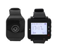 CHICIRIS Wireless Smart Caregiver Pager, Wireless Caregiver Watch Visualización de la hora de la Batería Recargable Desmontable Bajo Consumo de Energía para Oficinas