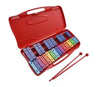 CHICIRIS Xilófono Glockenspiel de 25 Notas para Niños, Percusión Colorida | Gama G-G Afinada con Precisión, Opciones Azul/rosa/rojo, 2 Mazos con Estuche Portátil, Ideal para Niños Mayores de 3 Años