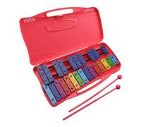 CHICIRIS Xilófono Glockenspiel de 25 Notas para Niños, Percusión Colorida | Gama G-G Afinada con Precisión, Opciones Azul/rosa/rojo, 2 Mazos con Estuche Portátil, Ideal para Niños Mayores de 3 Años
