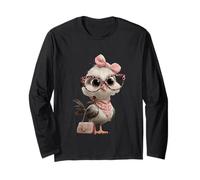 Chick Baby Bird Pink Leopard Gafas Girly Glam Graphic Manga Larga