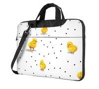 Chick Dots - Funda para portátil de 15.6 pulgadas, funda para portátil con correa para el hombro, portátil, a prueba de golpes, funda de transporte para computadora portátil para mujeres y hombres