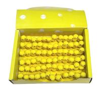 Chick Easter - Juguetes de felpa suave de 1.2 pulgadas | Set de peludo de pollo 72 animales de granja en miniatura para pasteles de relleno, Yellow Tiny Chenille Bird Bonnet Party Favor Classroom