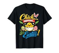 Chick Happens Its Easter Sunday Cute Bunny Rabbit Egg Humor Camiseta