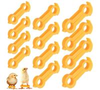 Chick Leg, Hobbles Splay Legs, Corrector Chick Splint Brace, Set 12 Pieces Adjustable Wraps for Chicken, Duck, Parrot, Quail, Health Care Poultry Aid, Yellow