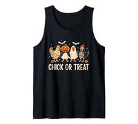 Chick Or Treat Chicken Halloween Chickens Ghost Mummy Spooky Camiseta sin Mangas