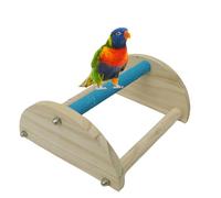 Chick Perch for Brooder, Safe Wooden Parrot Roosting Bar, Triangle Ladder Chicken Toy, Training Stand for Birds, Coop Accessories for Large Birds & Parrots, Durable Pet Toy for Poultry (Natural Wood)