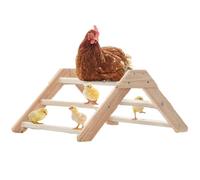 Chick Perch Toys, Wood Training Stand, 50 x 36 x 22,5 cm, 19,69 x 14,17 x 8,86 pulgadas, Natural Gripping, Portable Coop Accessory for Poultry Parrots Sparrows Hamsters Small Animals
