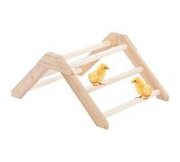 Chick Perch Toys, Wooden Roosting Stand, 19.69x14.17x8.86 Inches Anti Slip Pet Accessories, Coop Training Ladder Base for Gerbils Parrot Sparrow Poultry and Other Small Animals