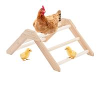 Chick Perch Toys, Wooden Roosting Stand, Anti-Slip Training Ladder, Sturdy Compact Pet Accessory Coop Enrichment, Suitable for Gerbils, Parrots, Sparrows, Poultry, Small Animals