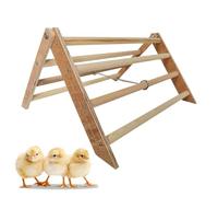 Chick Perch, Wood Chicken Standing Toys, Interactive Wooden Chick Jungle Gym, Roosting Bar for Fun Exercise, Large Birds, Parrots, Macaws, and Hens 14.57x12.6x7.87 Inches