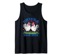Chicka Boom Boom Diversión Patriótica Gallo Camiseta sin Mangas