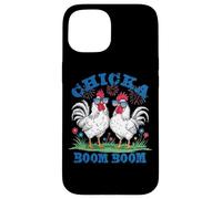 Chicka Boom Boom Diversión Patriótica Gallo Carcasa para iPhone 15