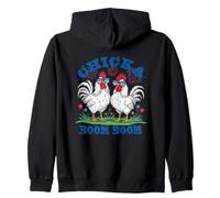 Chicka Boom Boom Diversión Patriótica Gallo Sudadera con Capucha