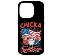Chicka Boom Boom Divertido 4 de Julio Pollo Patriótico Carcasa para iPhone 14 Pro