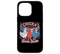 Chicka Boom Boom Divertido 4 de Julio Pollo Patriótico Carcasa para iPhone 14 Pro Max