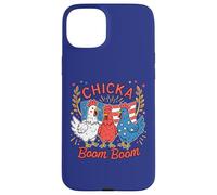 Chicka Boom Boom Divertido 4 de Julio Pollo Patriótico Carcasa para iPhone 15 Plus