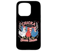 Chicka Boom Boom Divertido 4 de Julio Pollo Patriótico Carcasa para iPhone 15 Pro